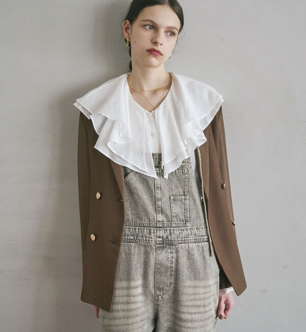 Doux archives「メッシュテーラードダブルジャケット」|テーラードジャケット|