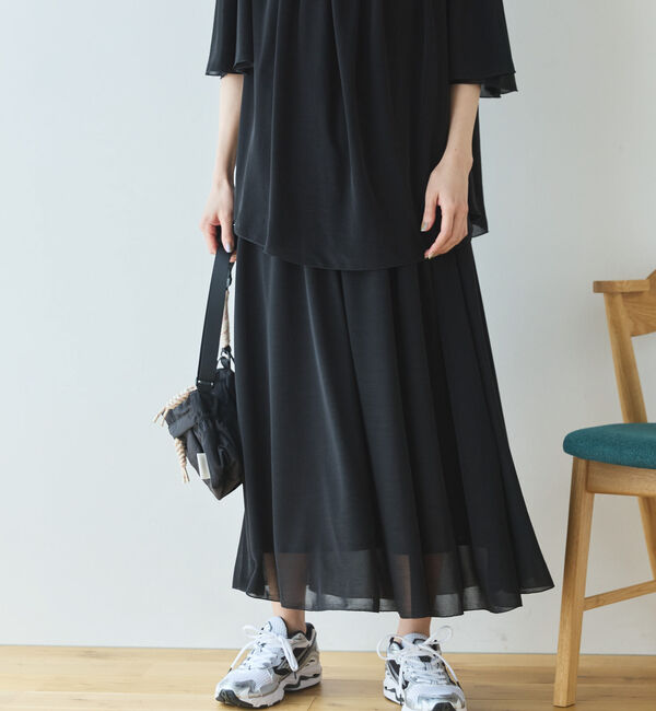 Doux archives「エスパンディギャザースカート」|スカート|BLACK