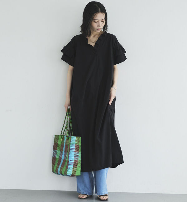 Doux archives「【接触冷感／ＵＶカット／イージーケア】コクーンワンピース」|ワンピース|