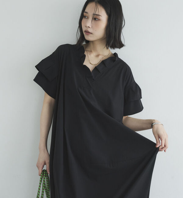 Doux archives「【接触冷感／ＵＶカット／イージーケア】コクーンワンピース」|ワンピース|