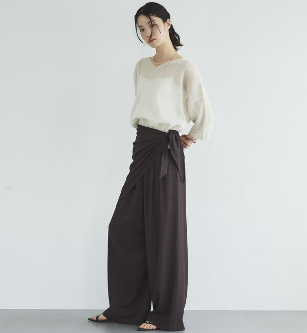 Doux archives「ストローヤーンニットＶネックプルオーバー」|ニット・セーター|