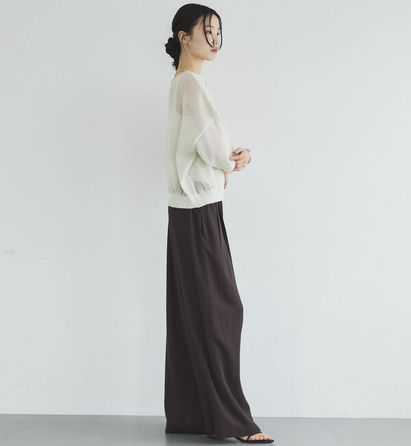 Doux archives「ストローヤーンニットＶネックプルオーバー」|ニット・セーター|