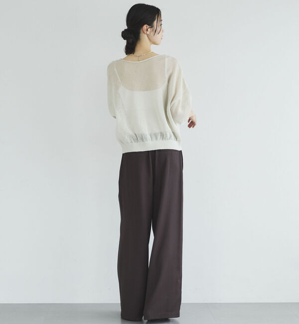 Doux archives「ストローヤーンニットＶネックプルオーバー」|ニット・セーター|
