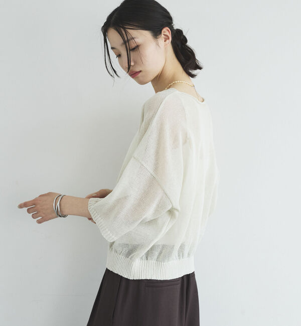 Doux archives「ストローヤーンニットＶネックプルオーバー」|ニット・セーター|