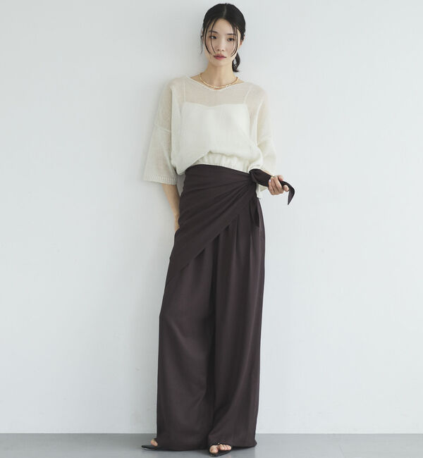 Doux archives「ストローヤーンニットＶネックプルオーバー」|ニット・セーター|