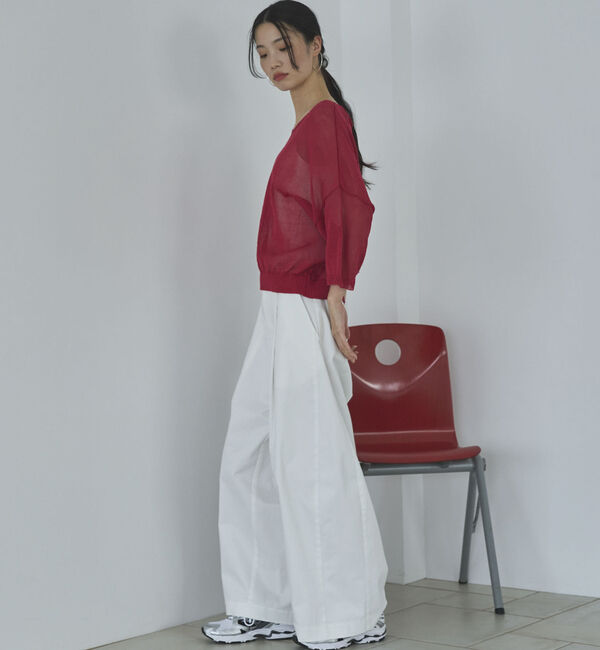 Doux archives「ストローヤーンニットＶネックプルオーバー」|ニット・セーター|