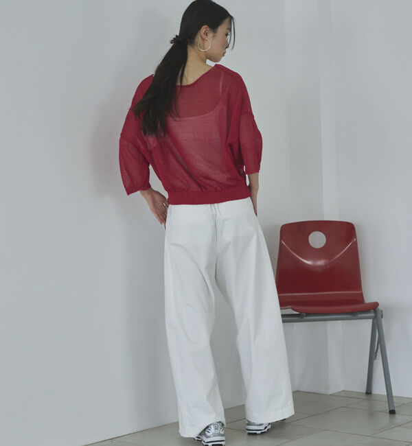 Doux archives「ストローヤーンニットＶネックプルオーバー」|ニット・セーター|