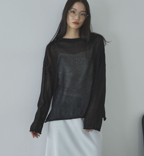 Doux archives「ペーパーヤーンルーズプルオーバー」|ニット・セーター|