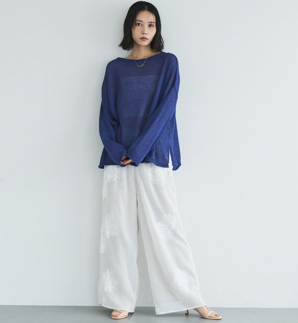 Doux archives「ペーパーヤーンルーズプルオーバー」|ニット・セーター|