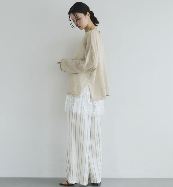 Doux archives「ペーパーヤーンルーズプルオーバー」|ニット・セーター|