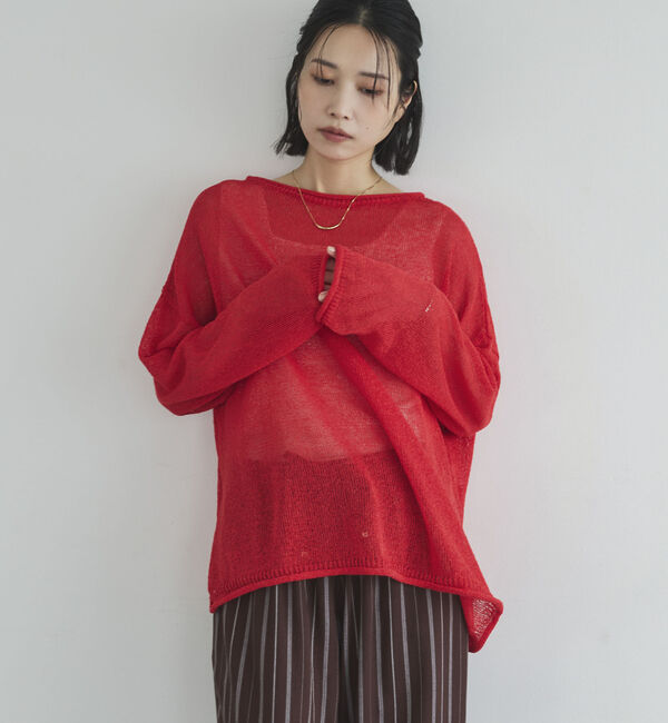 Doux archives「ペーパーヤーンルーズプルオーバー」|ニット・セーター|