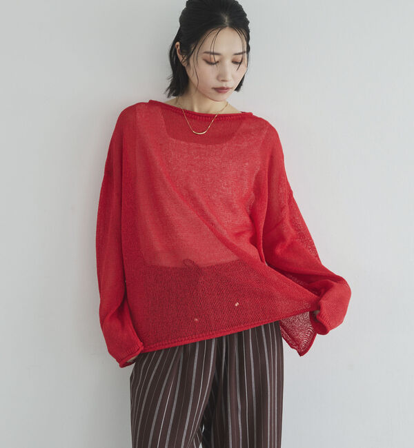 Doux archives「ペーパーヤーンルーズプルオーバー」|ニット・セーター|
