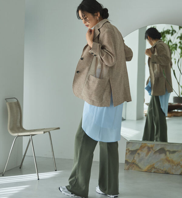 Doux archives「ピグメント裏毛フレアパンツ」|チノ|