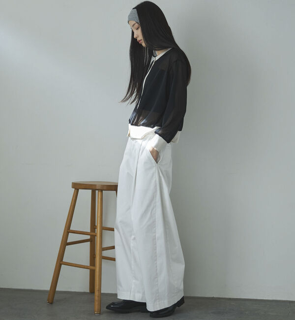 Doux archives「バイカラーシアーカーディガン」|シャツ・ブラウス|