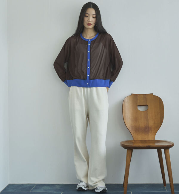 Doux archives「バイカラーシアーカーディガン」|シャツ・ブラウス|