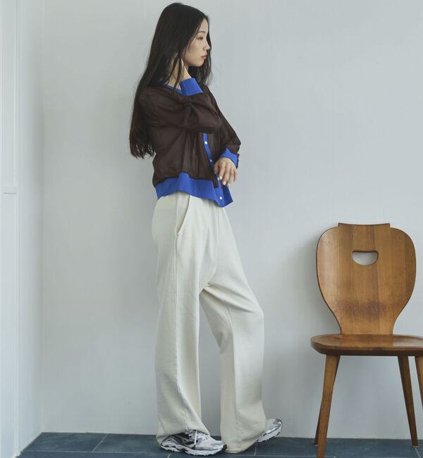 Doux archives「バイカラーシアーカーディガン」|シャツ・ブラウス|