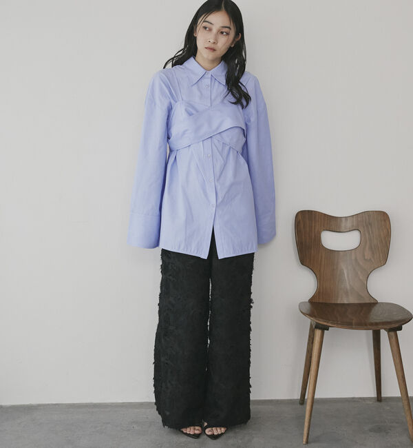 Doux archives「ボタニカルカットジャガードパンツ」|チノ|