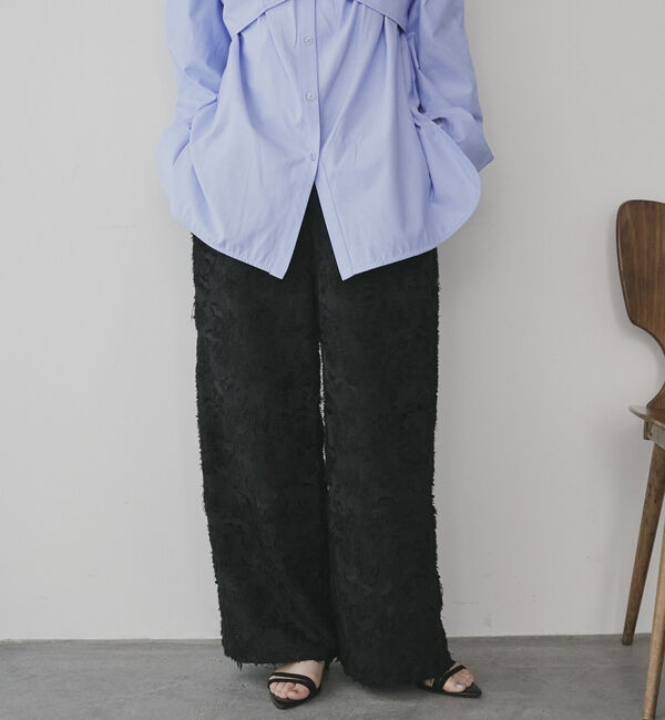 Doux archives「ボタニカルカットジャガードパンツ」|チノ|