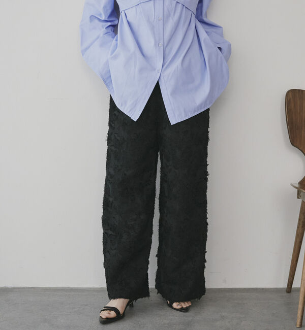 Doux archives「ボタニカルカットジャガードパンツ」|チノ|