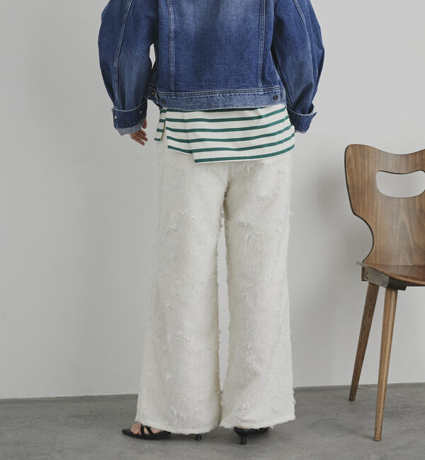 Doux archives「ボタニカルカットジャガードパンツ」|チノ|