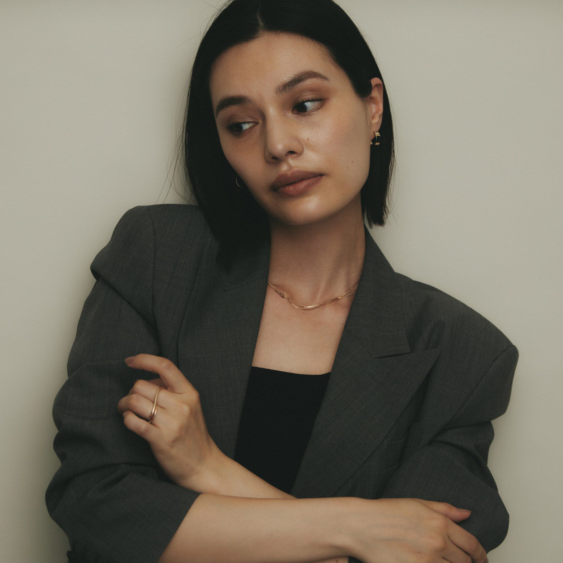 COCOSHNIK「K10平板 フープピアス」|ピアス|