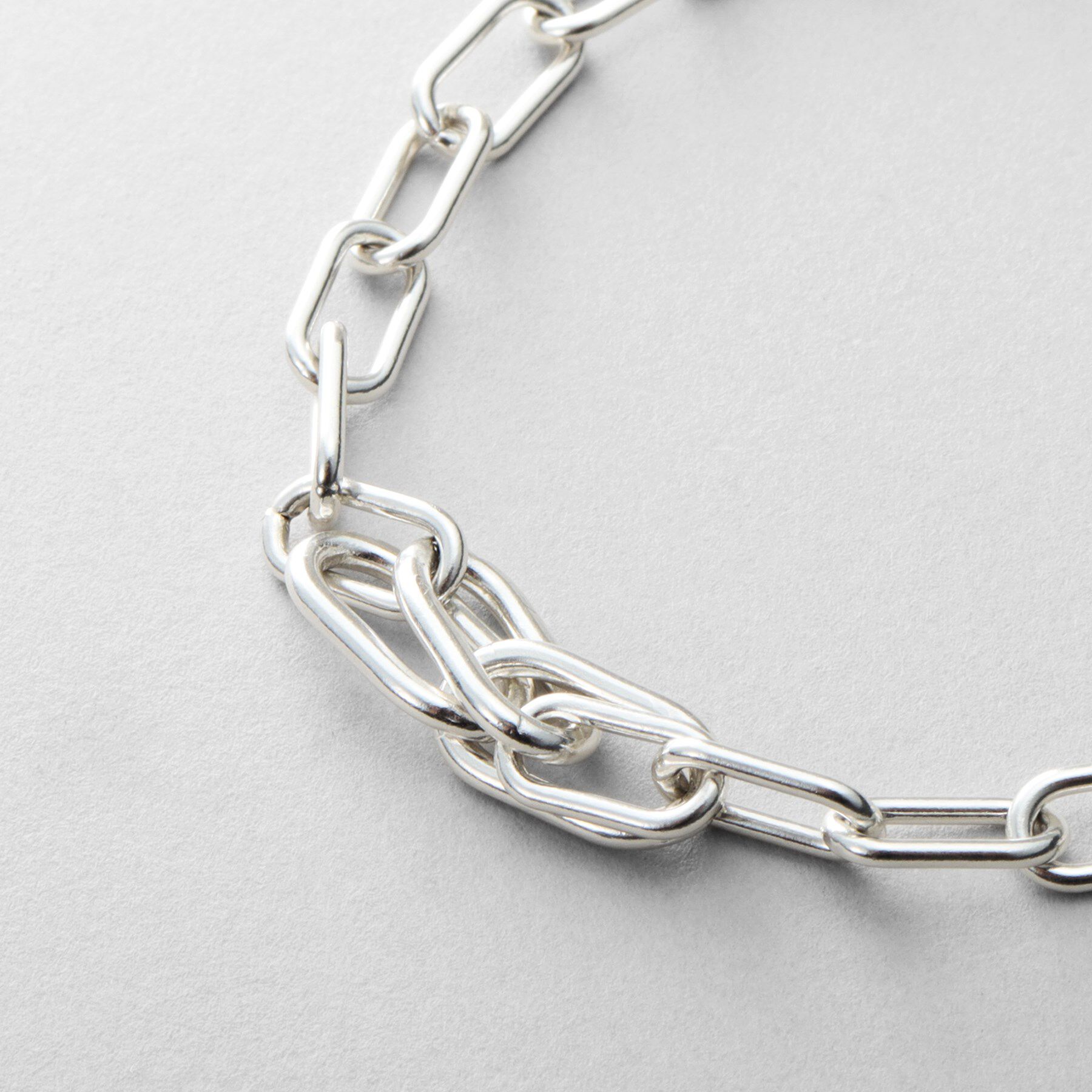 COCOSHNIK ONKITSCH「シルバー デザインチェーン ケーブルタングルブレスレット」|ブレスレット・バングル|