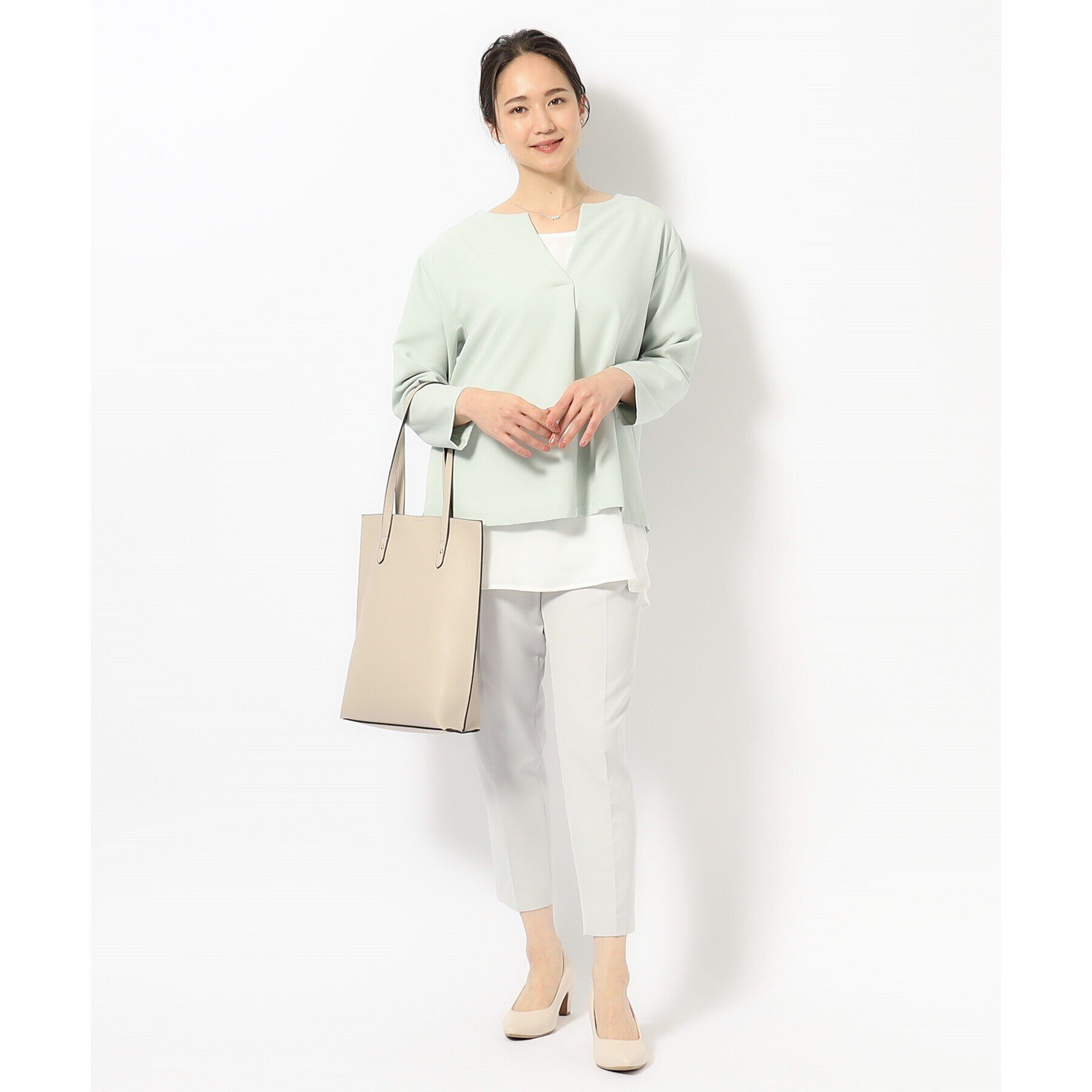 SHOO･LA･RUE「【S-5L/洗濯機可/2WAYストレッチ】ダブルクロスセンタープレステーパード」|その他|