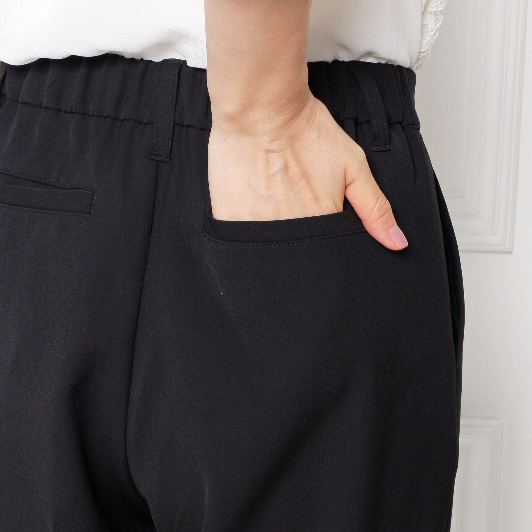 SHOO･LA･RUE「【S-5L/洗濯機可/2WAYストレッチ】ダブルクロスセンタープレステーパード」|その他|