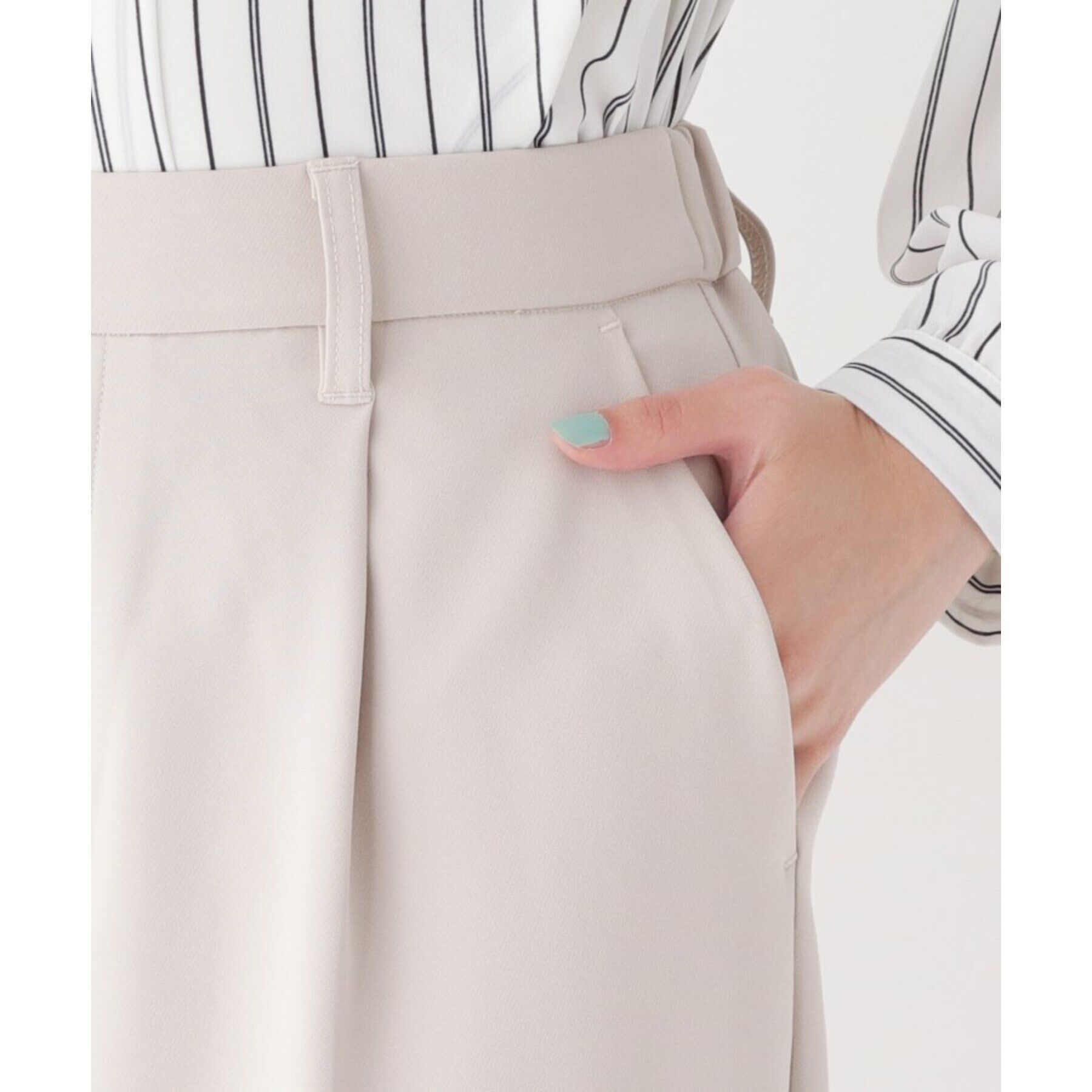 SHOO･LA･RUE「【S-5L/洗濯機可/2WAYストレッチ】ダブルクロスセンタープレステーパード」|その他|