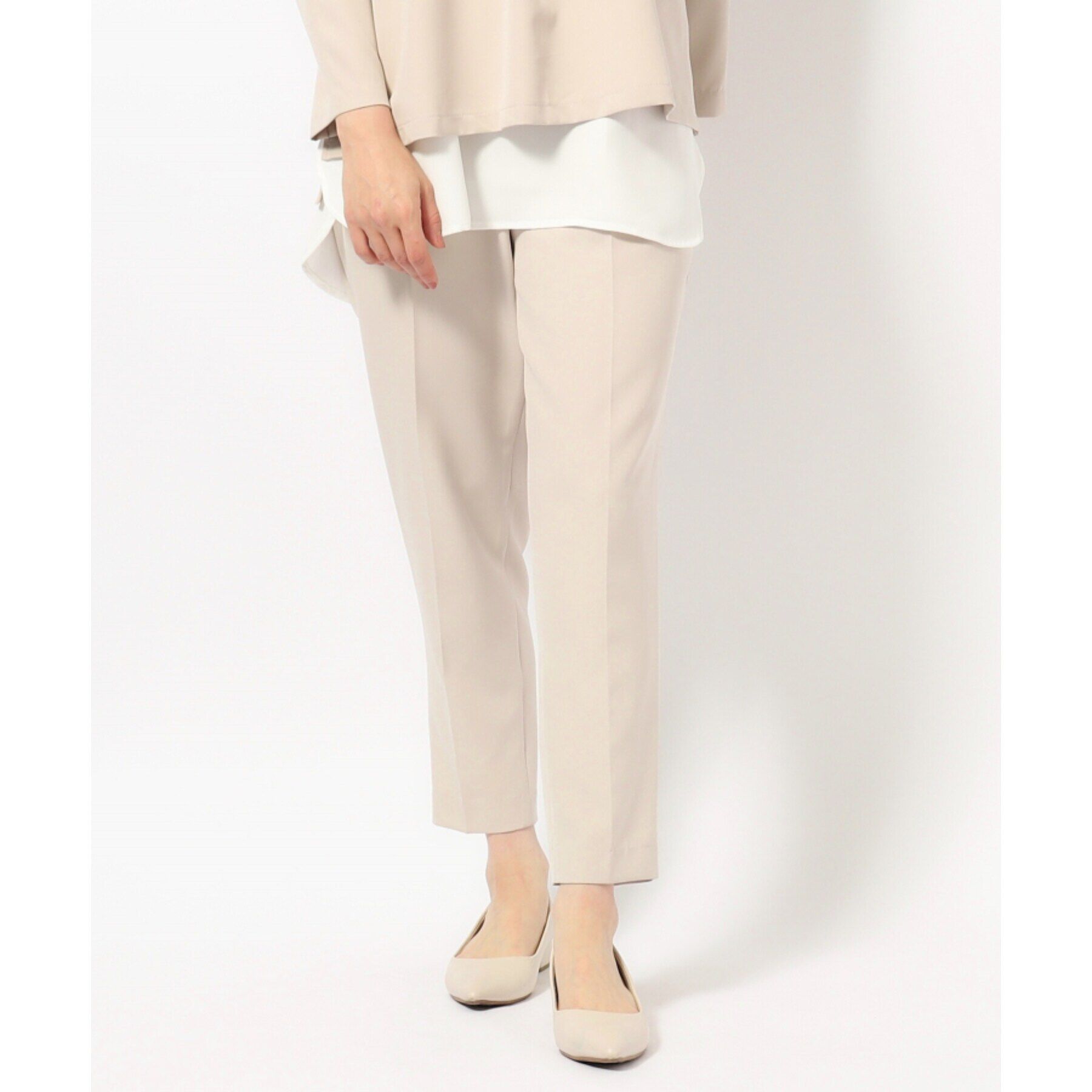 SHOO･LA･RUE「【S-5L/洗濯機可/2WAYストレッチ】ダブルクロスセンタープレステーパード」|その他|