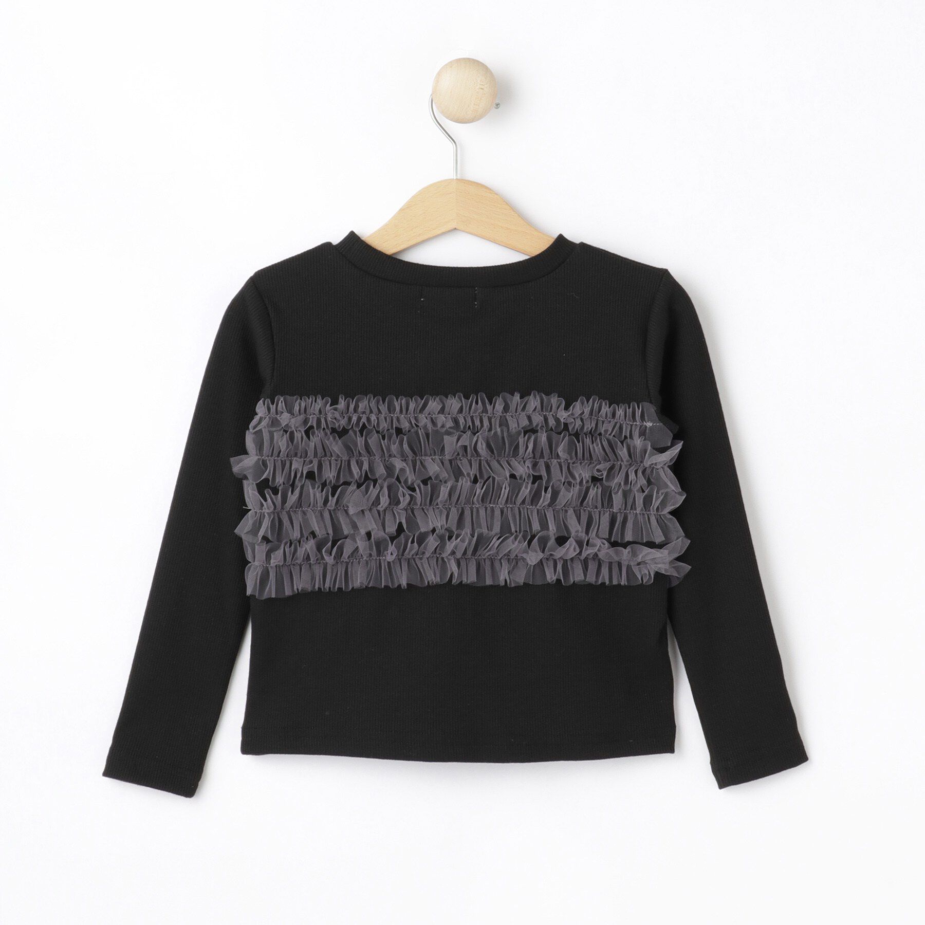 SHOO･LA･RUE「【110-150cm】チュールビスチェ風リブトップス」|Tシャツ・カットソー|