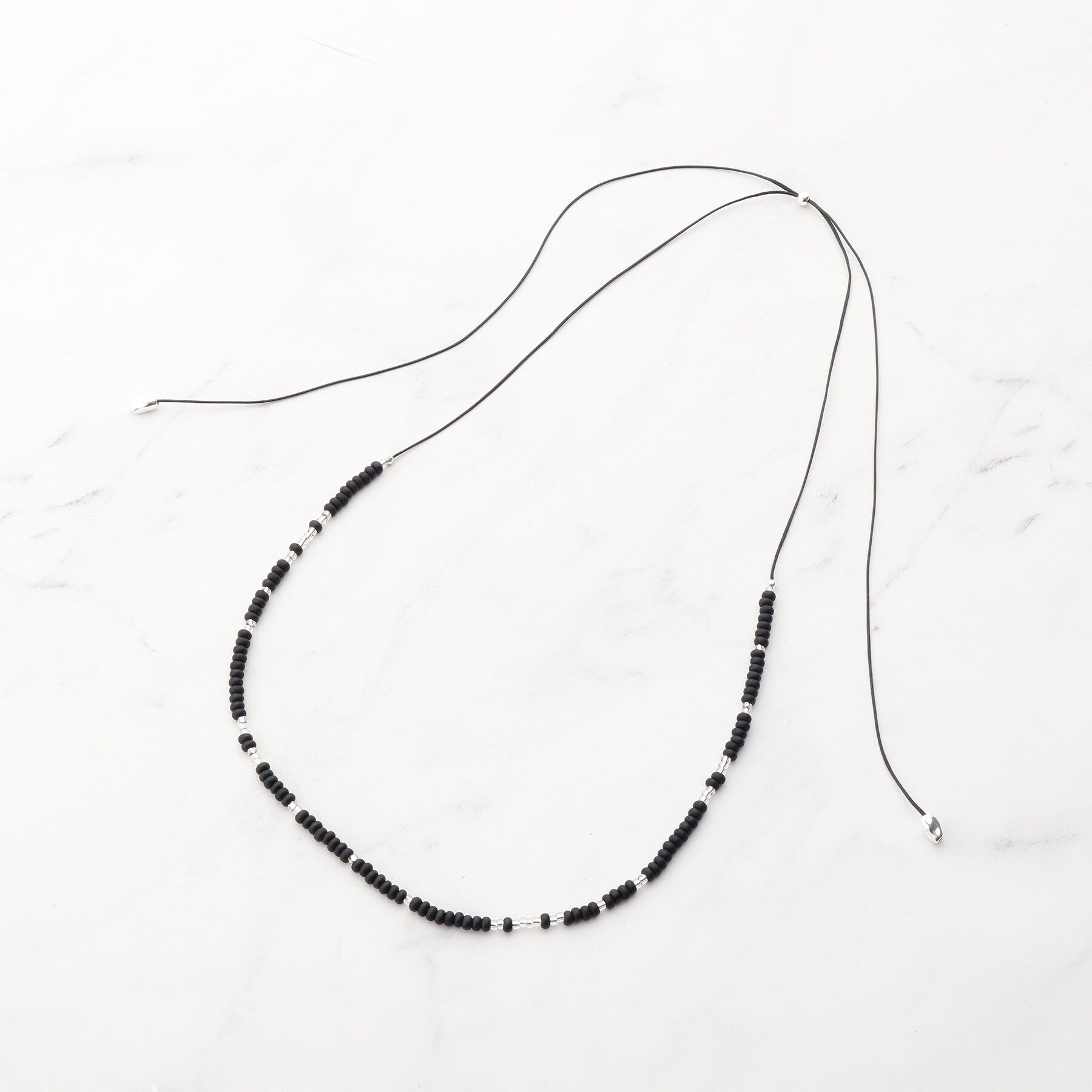 SHOO･LA･RUE「紐ビーズネックレス」|ネックレス|ブラック(019)