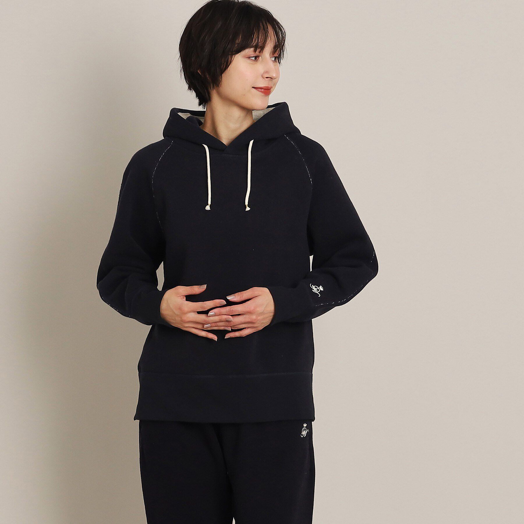 Dessin「【ユニセックス・日本製・洗える】吊り裏毛フーデッドスウェット」|パーカー|