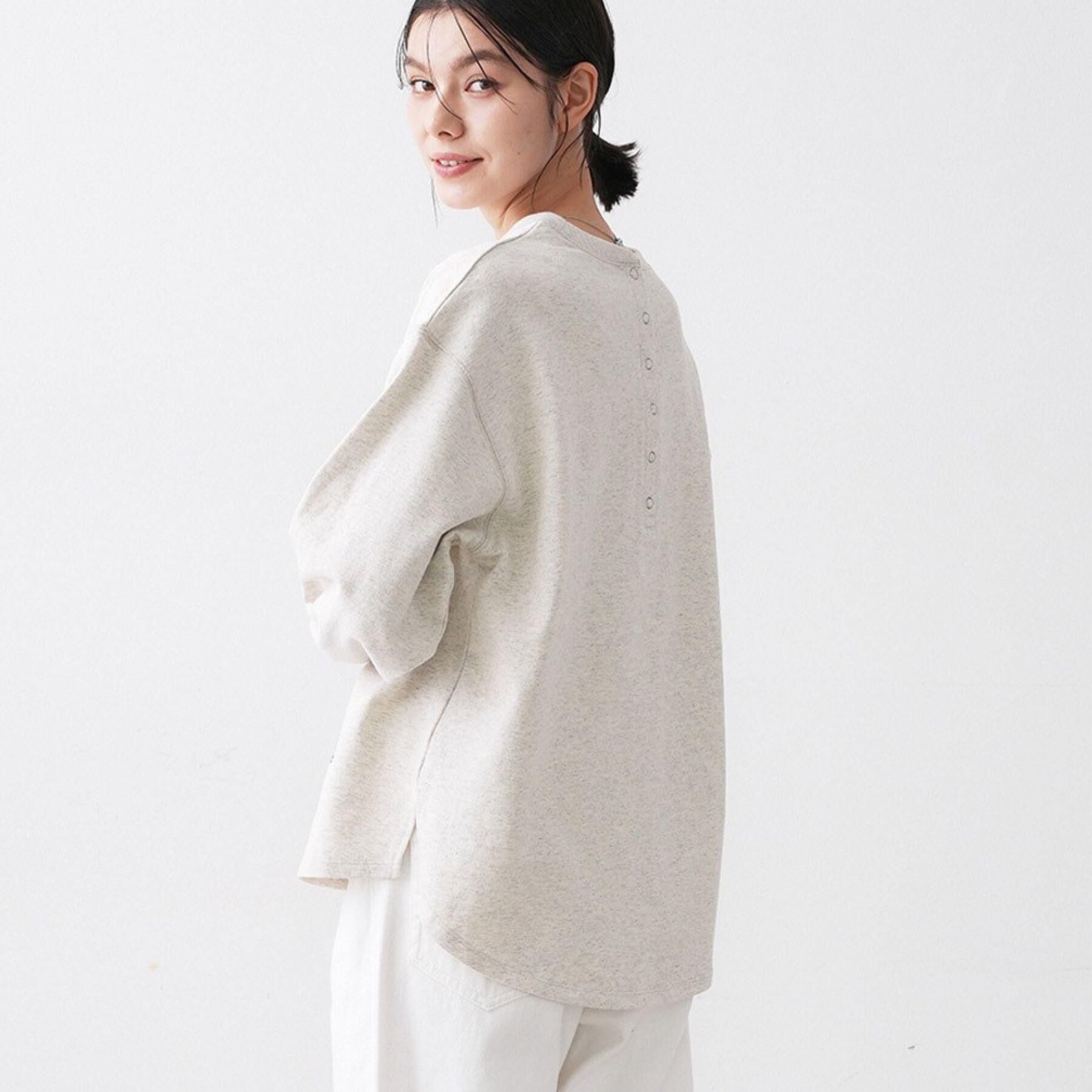 Dessin「【360度可愛い・洗える】バックヘンリーカットソー」|Tシャツ・カットソー|