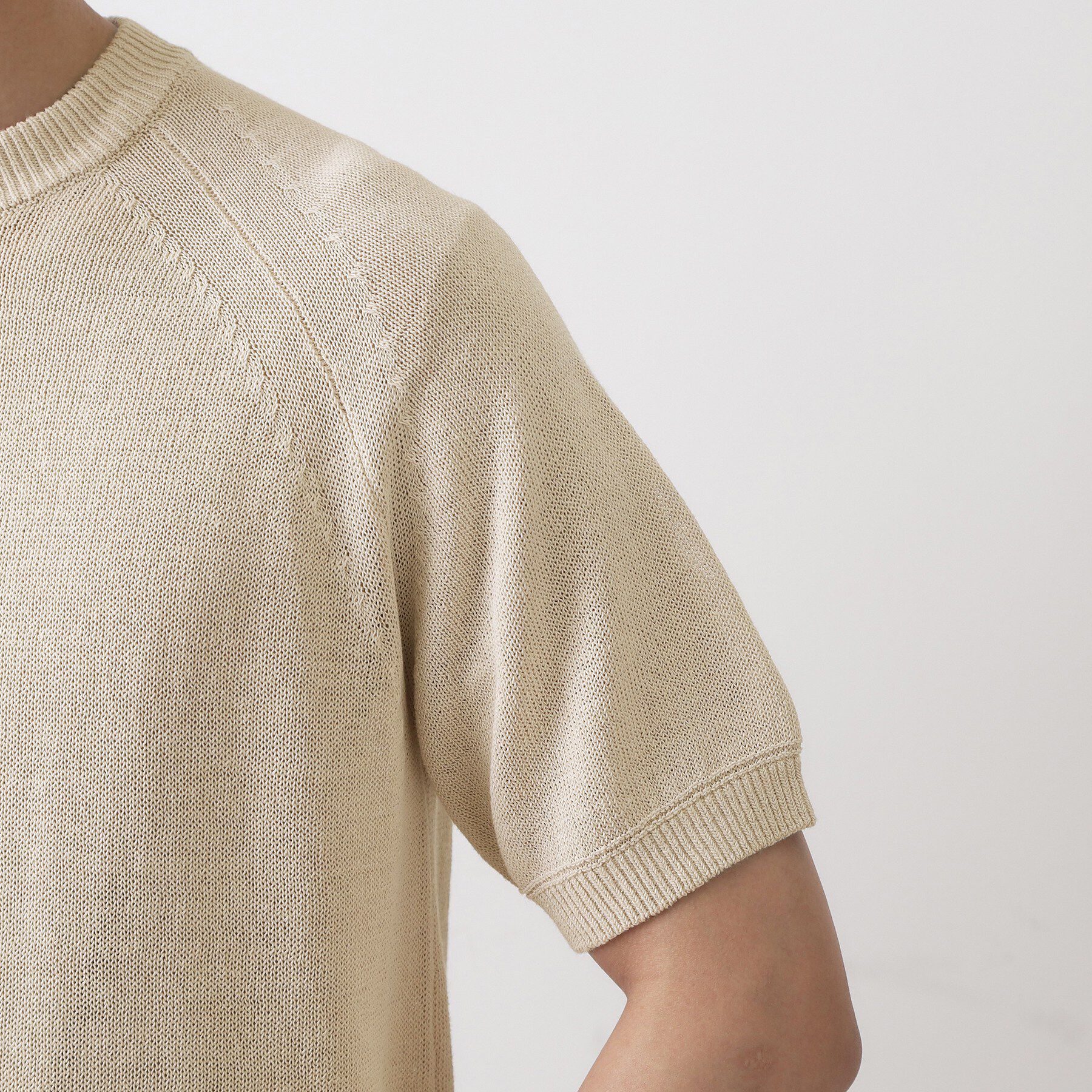 Dessin「ペーパーブレンドニットTシャツ」|ニット・セーター|