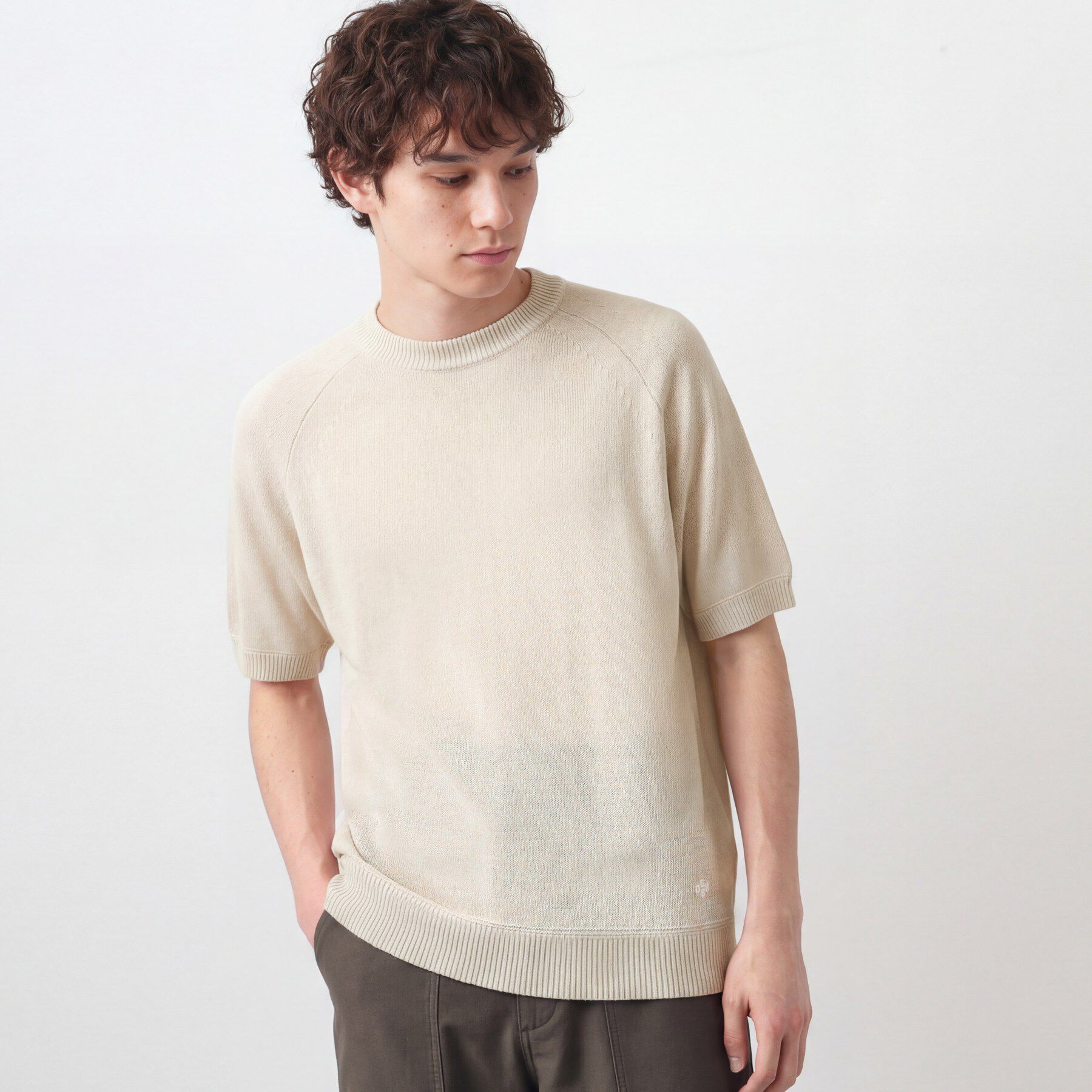 Dessin「ペーパーブレンドニットTシャツ」|ニット・セーター|