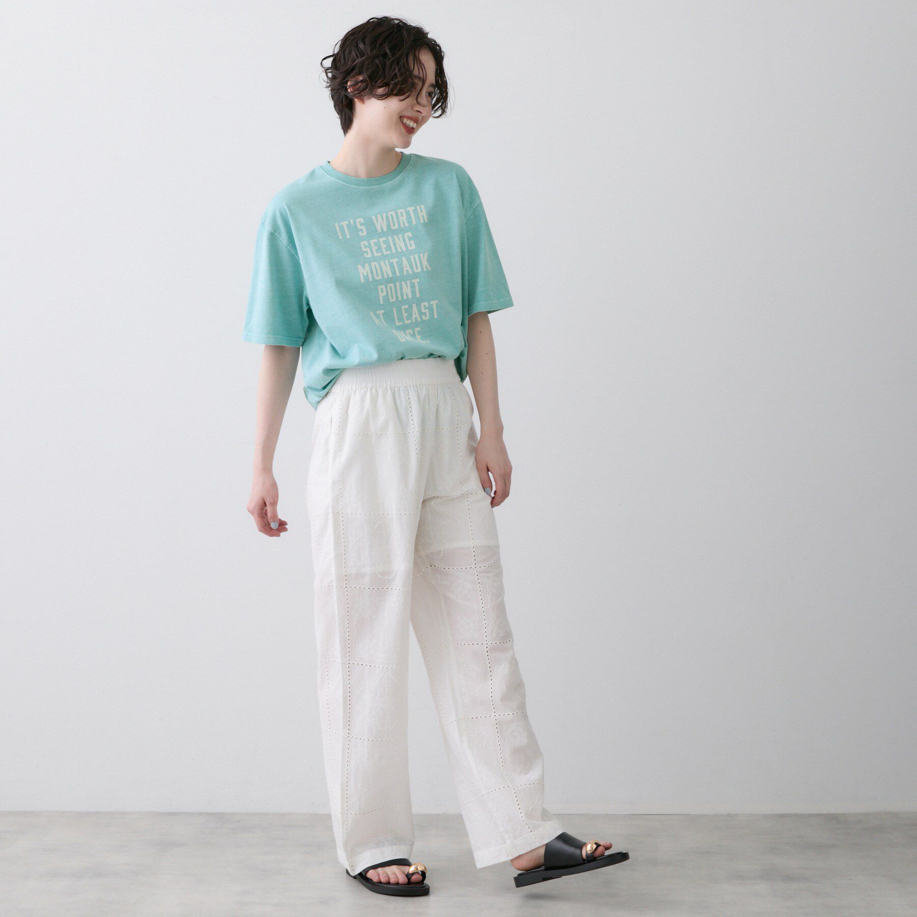 Dessin「【ユニセックス/洗える】ピグメントロゴTシャツ」|Tシャツ・カットソー|