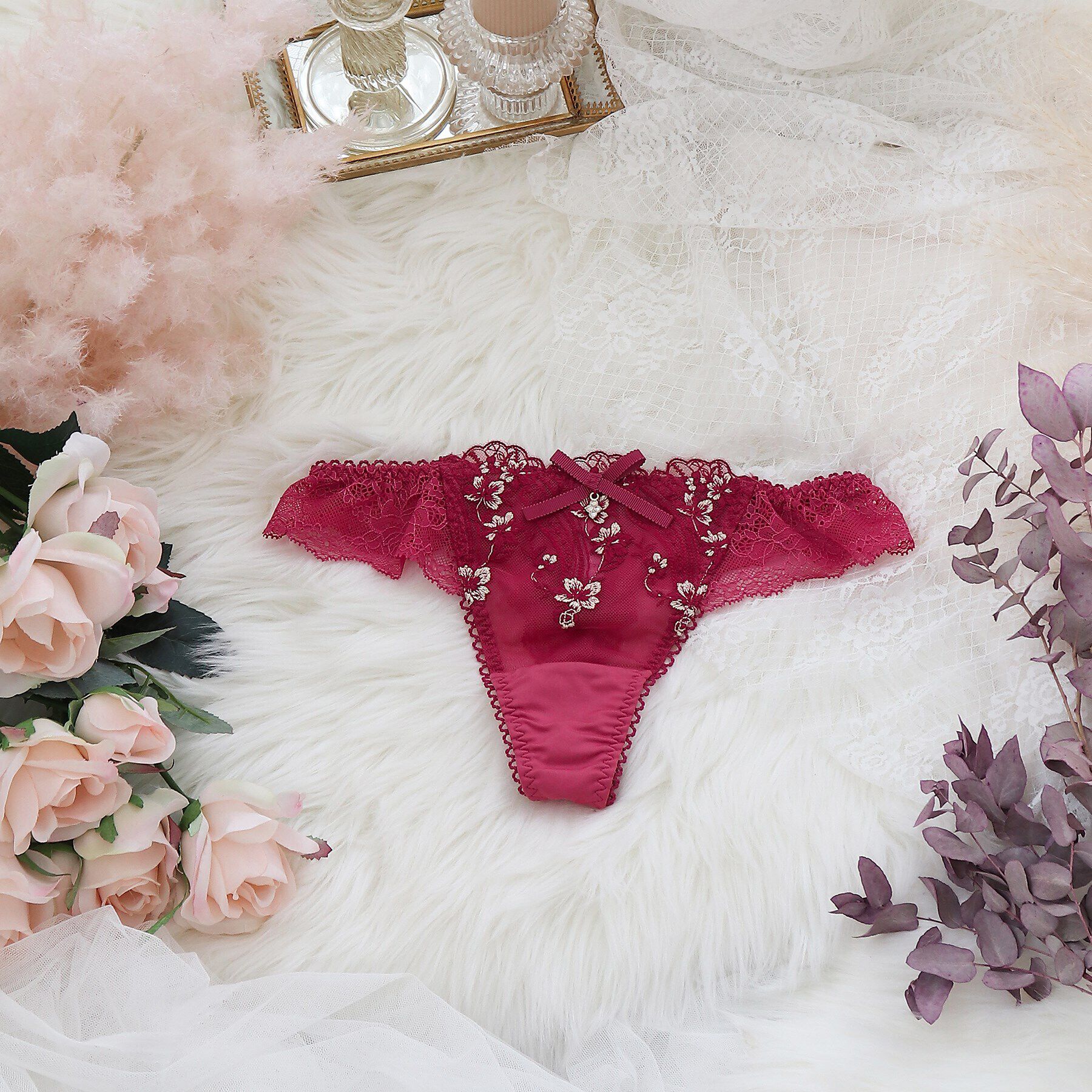 Risa Magli「フェリシテ Tバックショーツ」|インナー|ローズ(062)