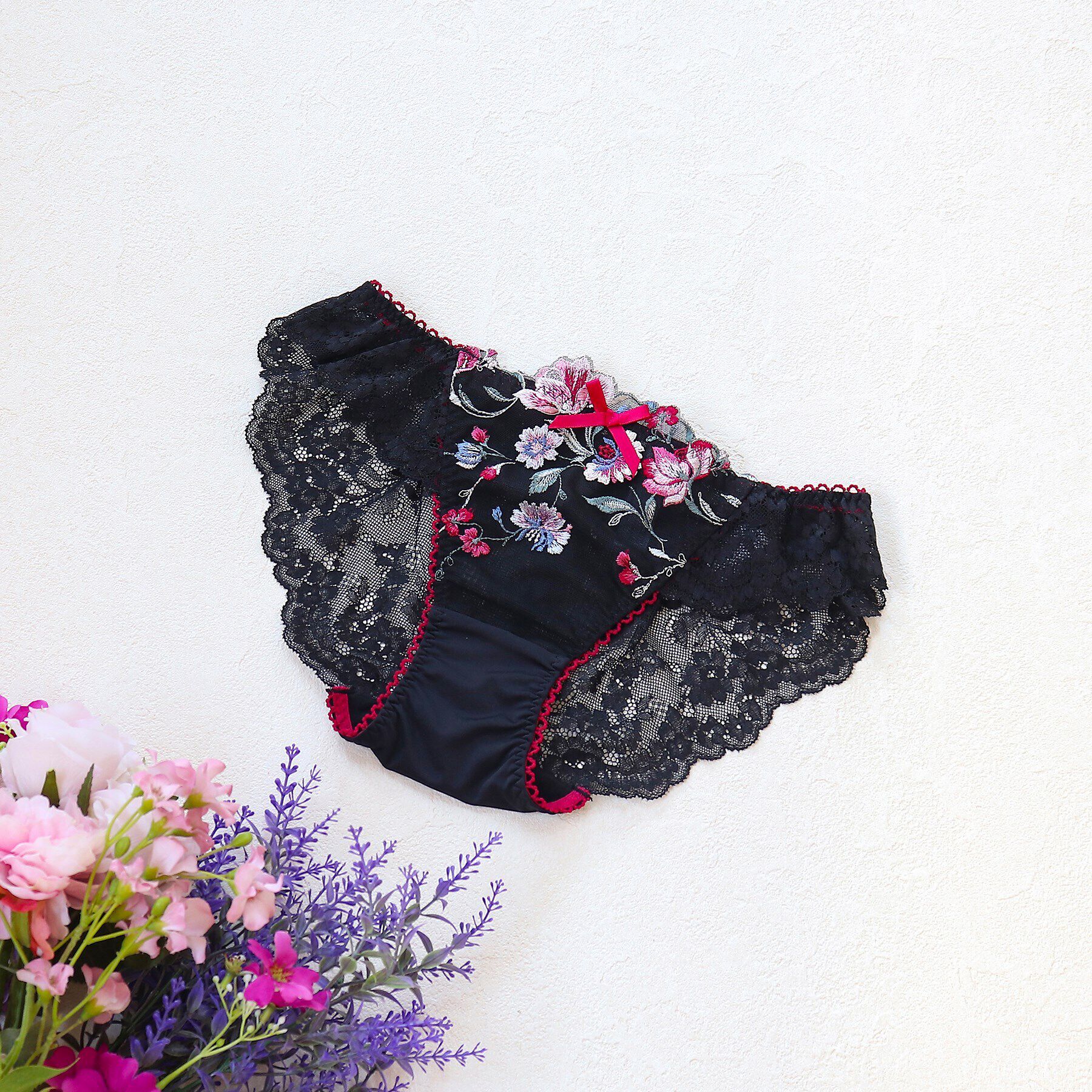 Risa Magli「レンヌ レースショーツ」|インナー|ブラック(019)