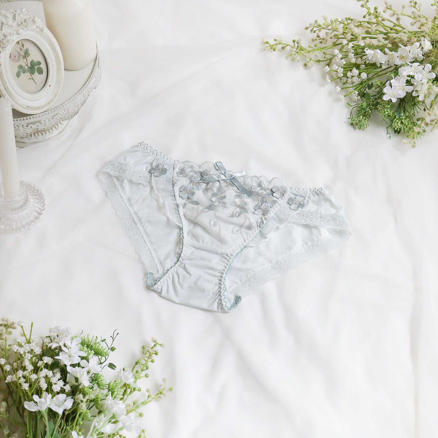 Risa Magli「マリーナ ノーマルショーツ」|インナー|サックスブルー(09