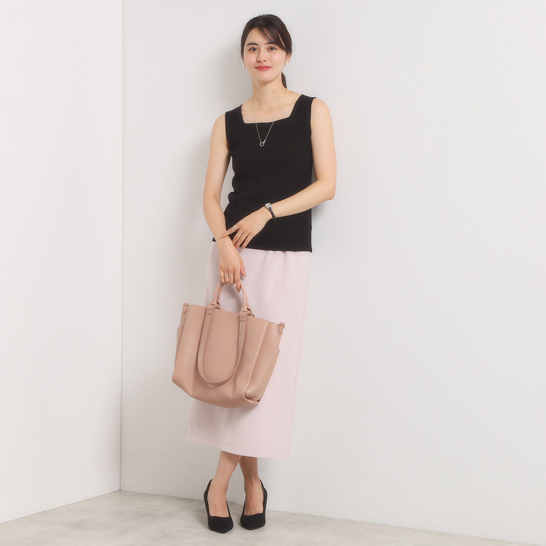 ITS&rsquo;DEMO「【手洗い可】ニットスクエアタンク」|キャミソール|