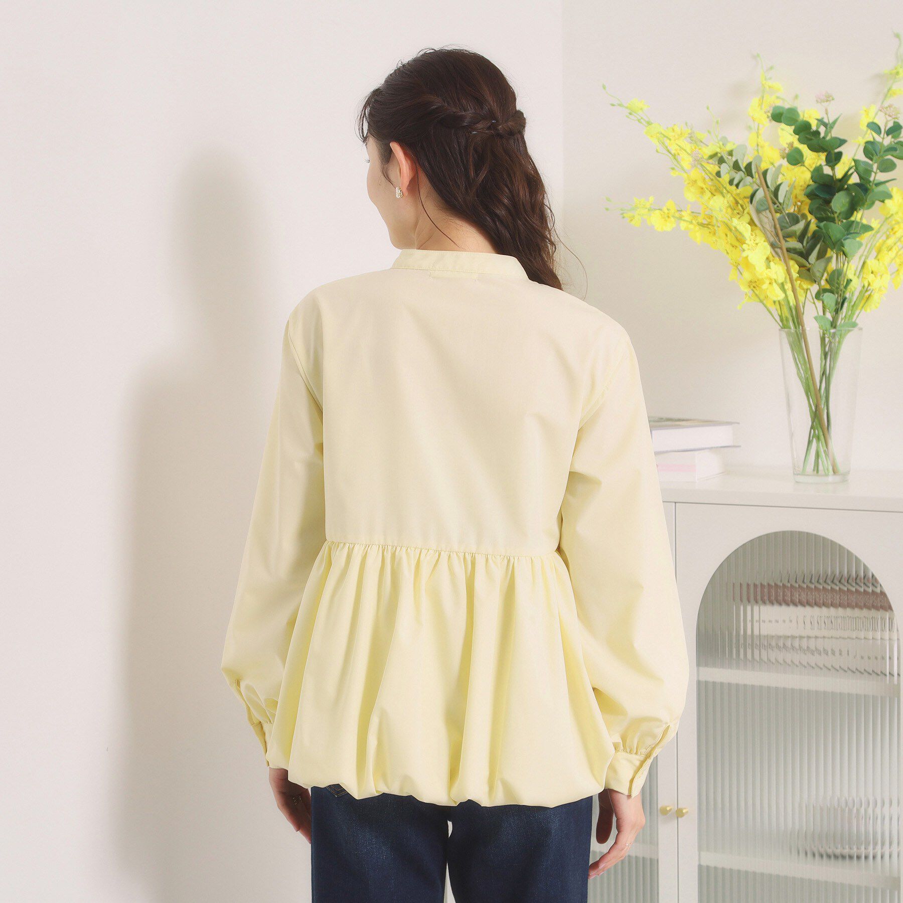 ITS&rsquo;DEMO「【洗濯機OK】バルーンヘムブラウス」|シャツ・ブラウス|