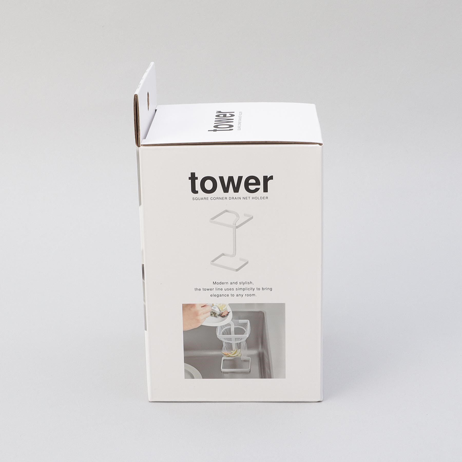 212 KITCHEN STORE「コーナーに置ける水切りネットホルダー スクエア WH 山崎実業 ＜tower  タワー＞」|その他|
