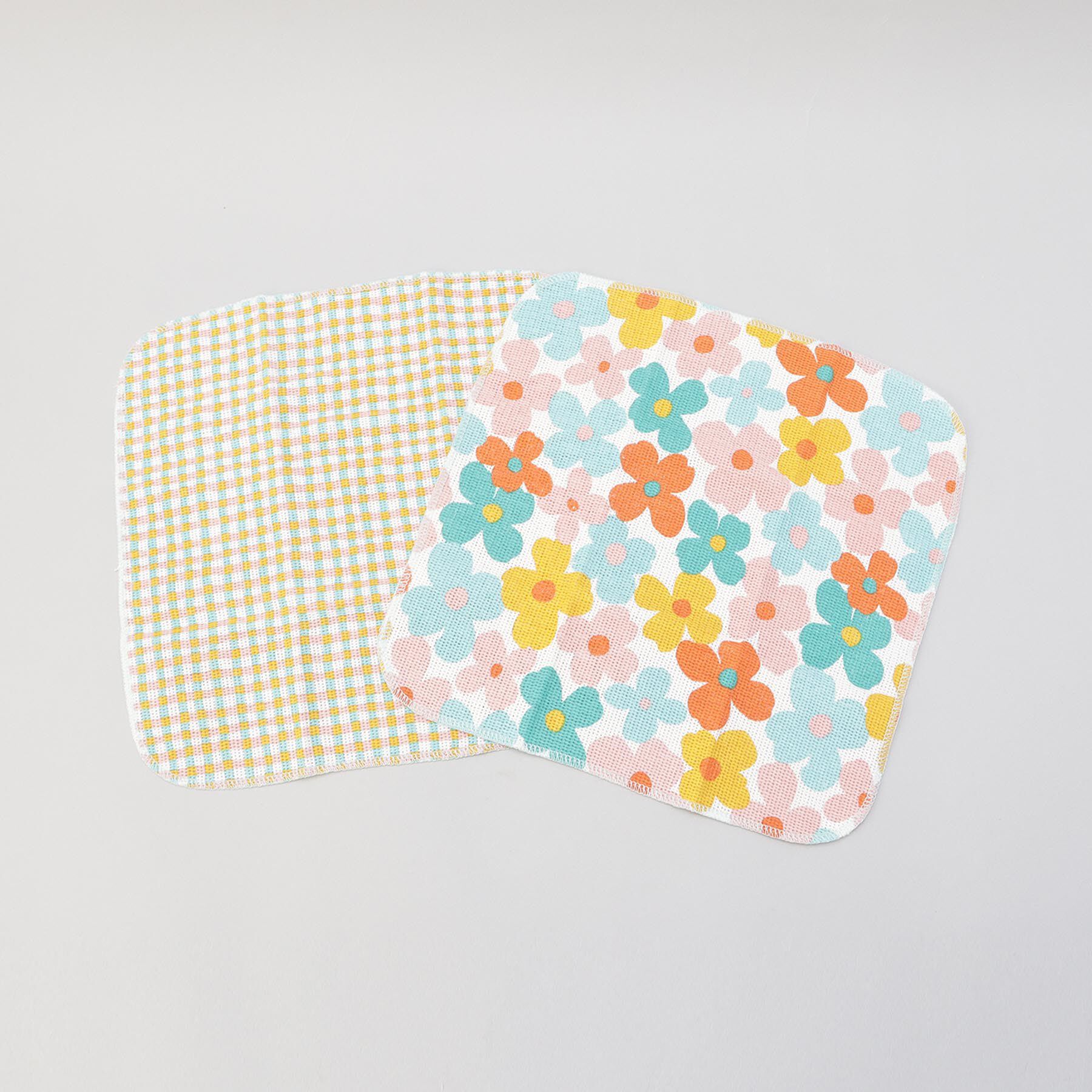 212 KITCHEN STORE「ディッシュクロス2PCSセット マルチフラワー RD」|食器・キッチングッズ|