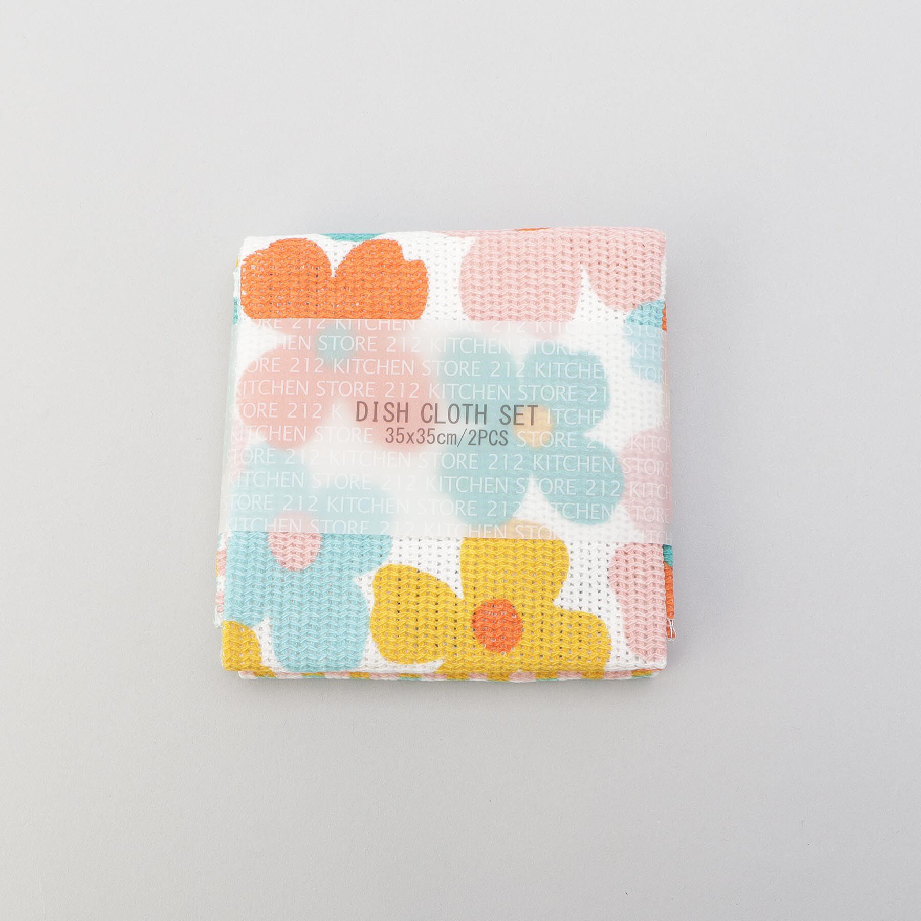 212 KITCHEN STORE「ディッシュクロス2PCSセット マルチフラワー RD」|食器・キッチングッズ|