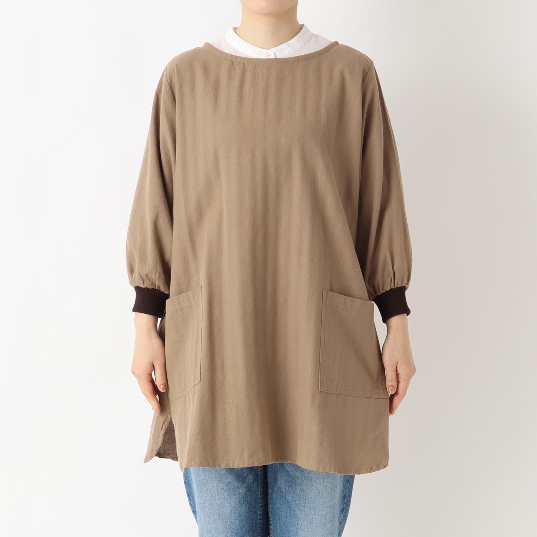 212 KITCHEN STORE「ライトウィンド 花びらリブ袖かっぽうぎ BE」|食器・キッチングッズ|