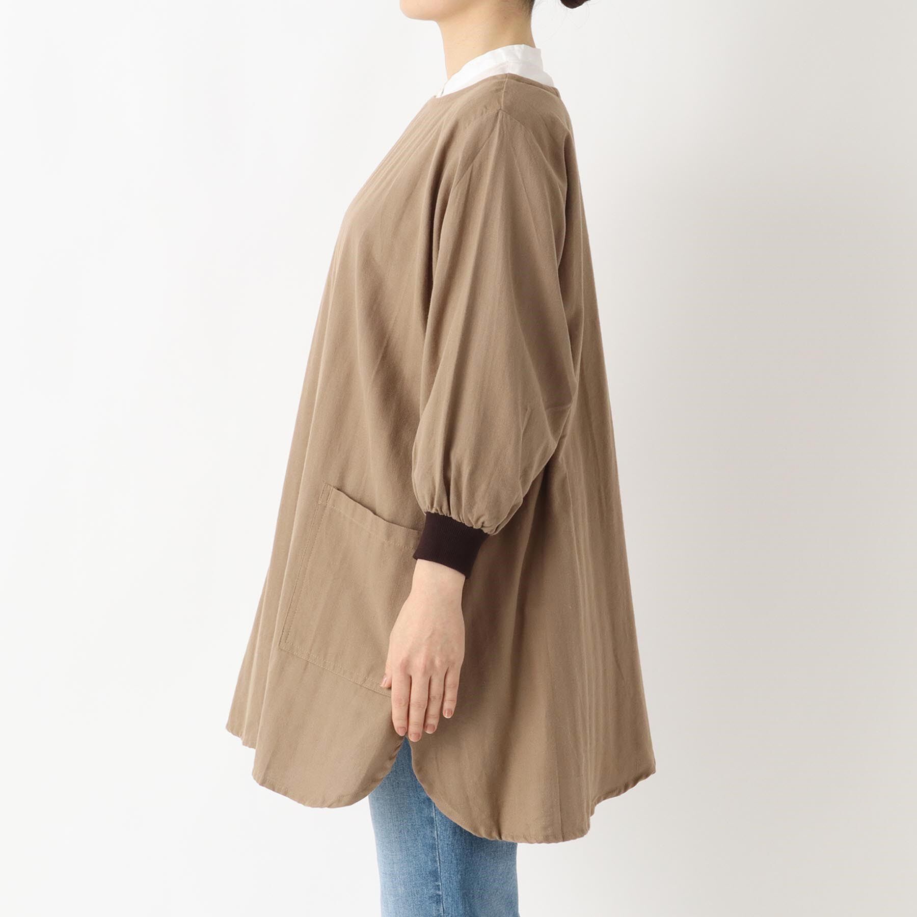 212 KITCHEN STORE「ライトウィンド 花びらリブ袖かっぽうぎ BE」|食器・キッチングッズ|