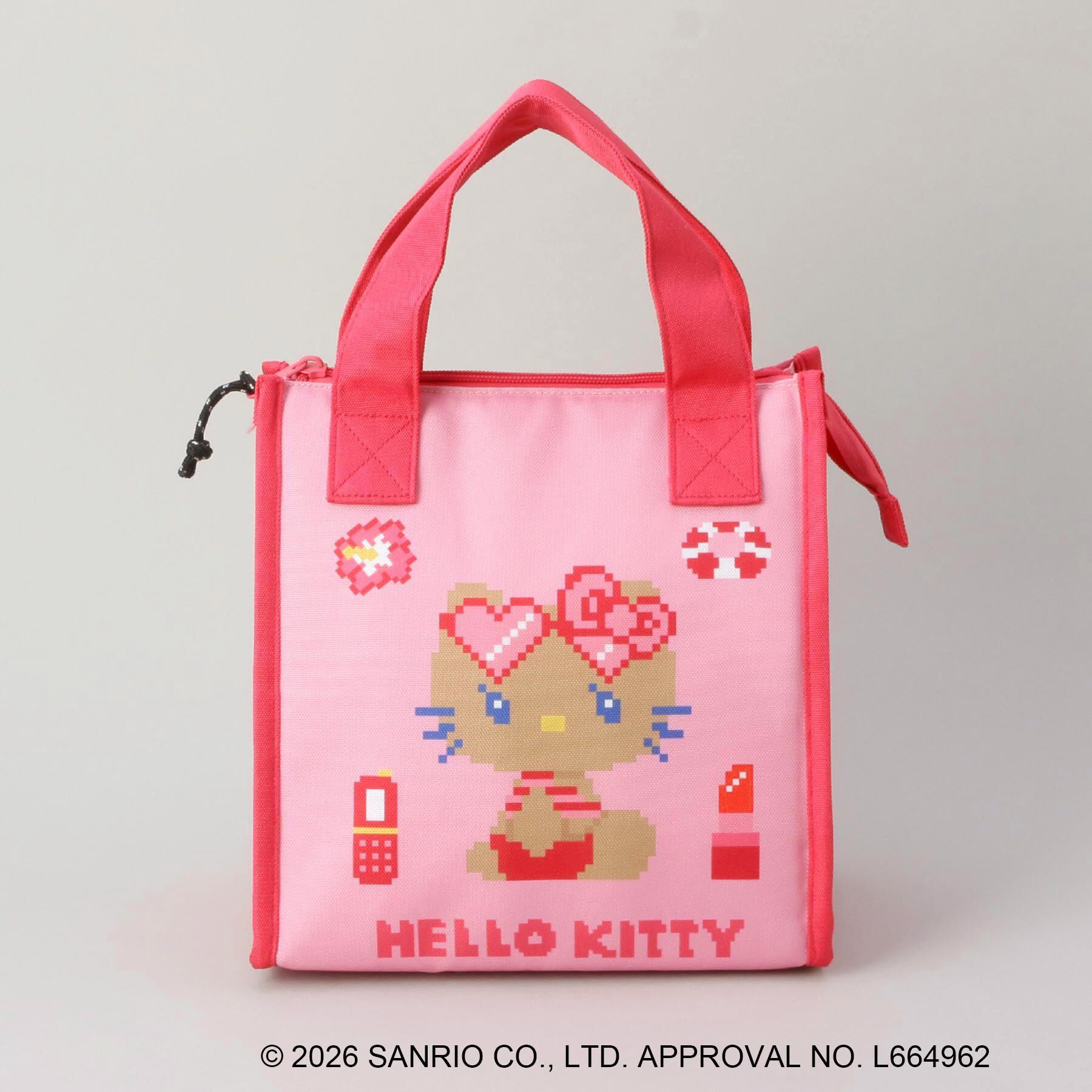 212 KITCHEN STORE「日焼けハローキティ DOT三角マチ保冷バッグ PK」|その他|