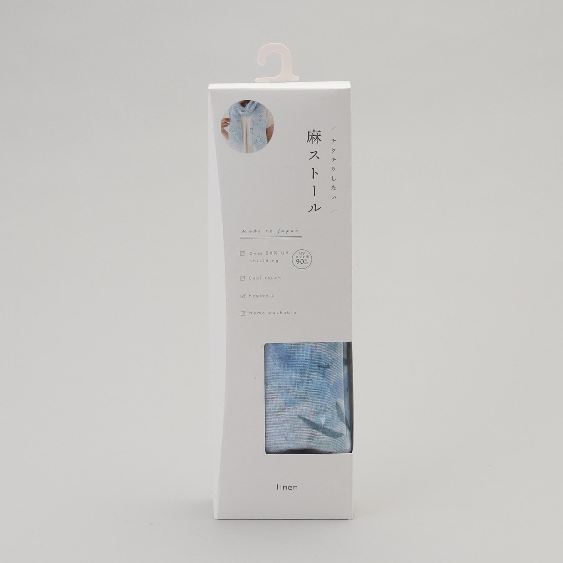 212 KITCHEN STORE「チクチクしない麻ストールミモザのブーケ 50 ブルー」|ストール|