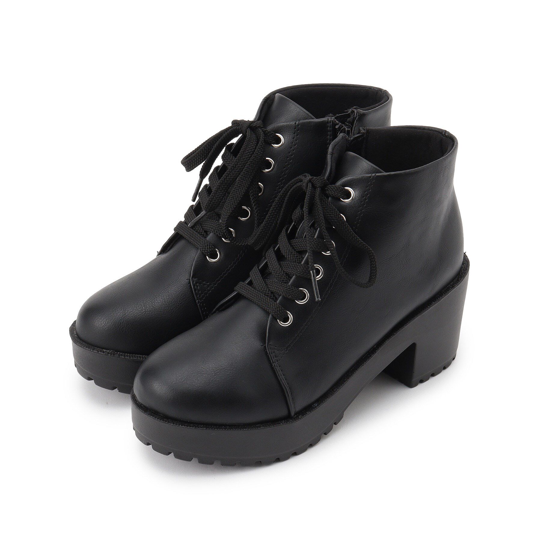 csT&P「一体厚底レースアップブーツ」|ショートブーツ|